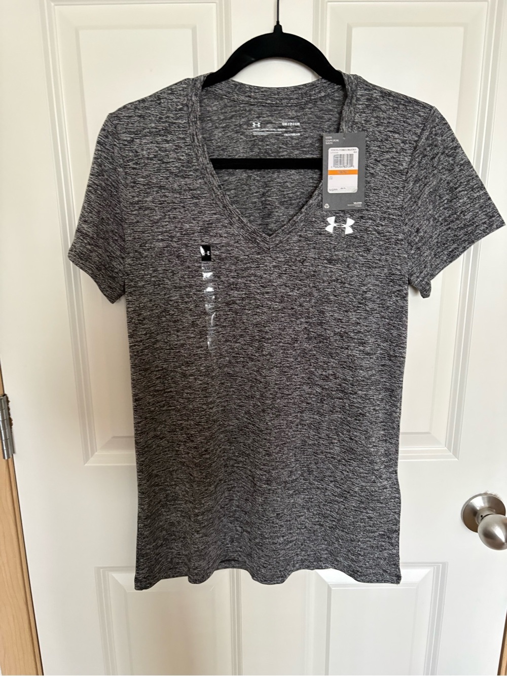 Under Armour Women's Gray Heather V-Neck Performance Tee